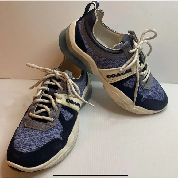 Coach Navy and Cream Athletic Shoes - Picture 8 of 8